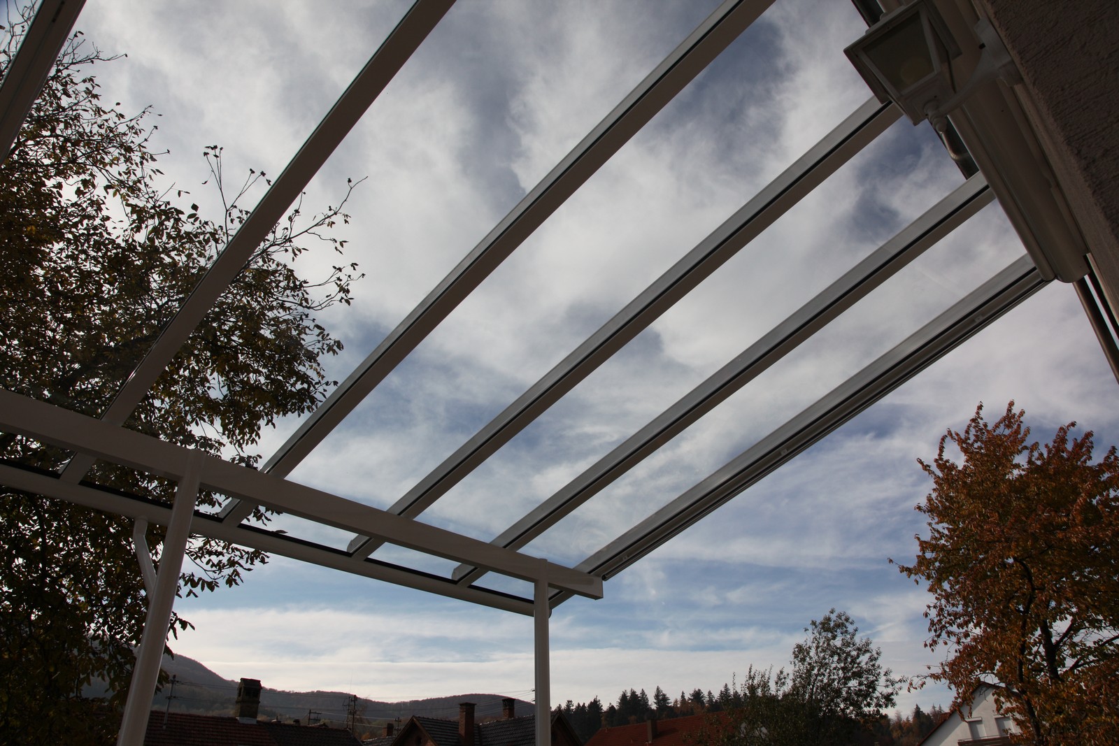 Terrassenüberdachung Elegant-Line mit durchgehenden Glasscheiben