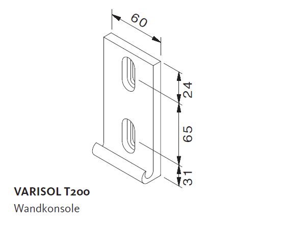 Wandkonsole Varisol T200