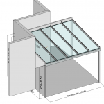 Terrassenueberdachung mit seitlichem Überstand