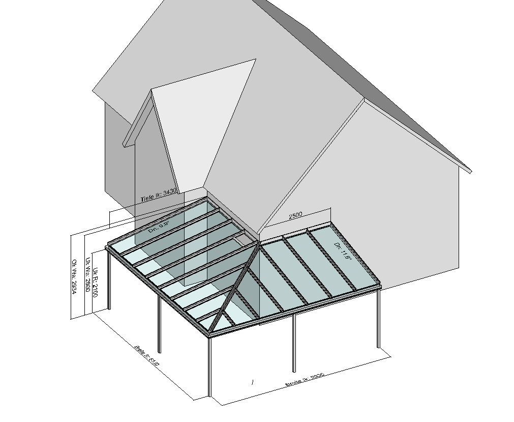 Planung Eck-Terrassendach