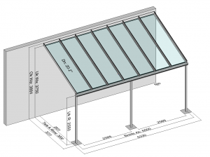 TerraSmart Classic-Line Terrassendach mit grosser Dachneigung