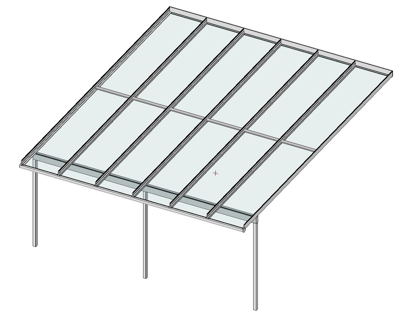 Terrassendach Elegant-Line mit grosser Tiefe