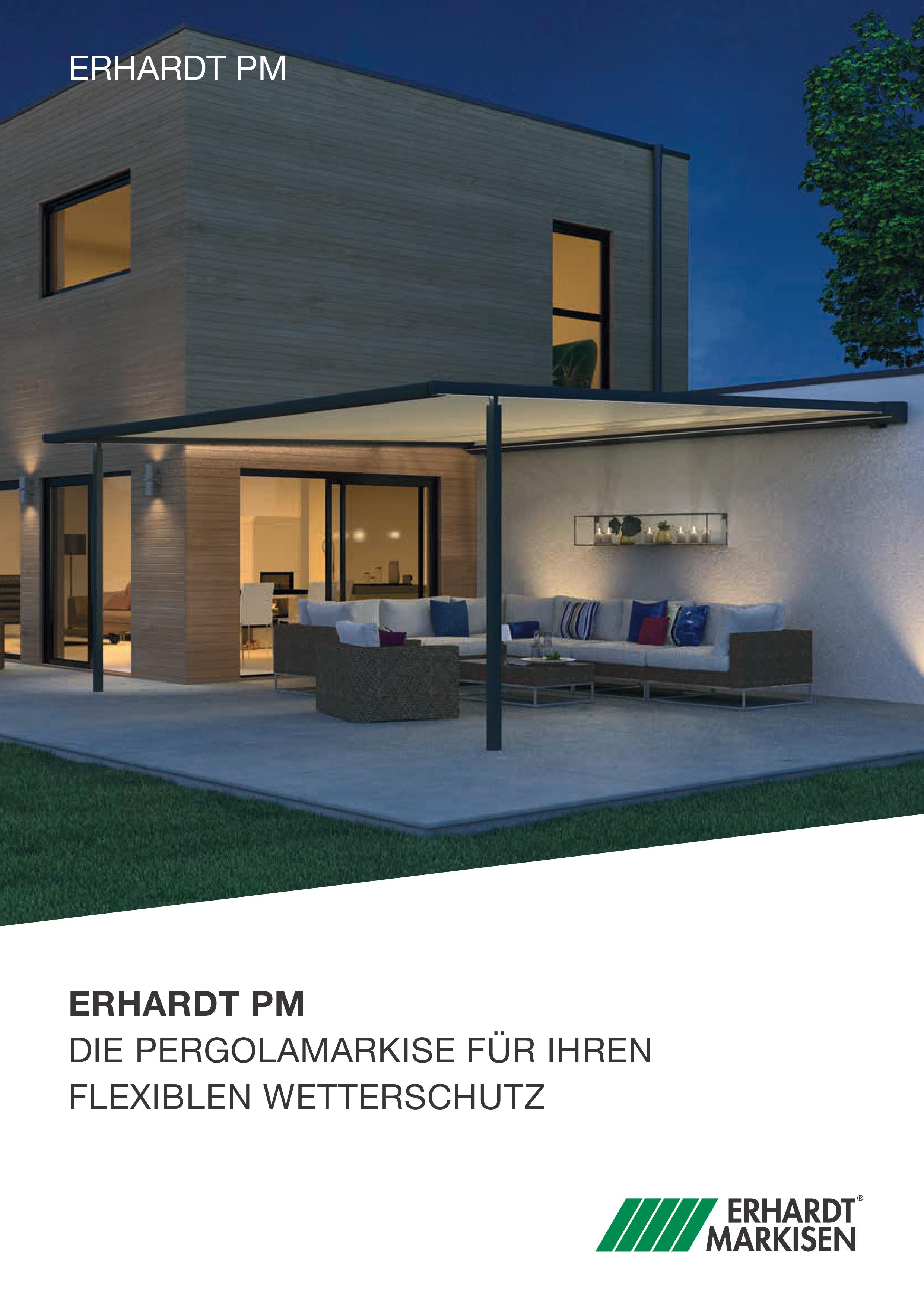 Produktblatt Pergolamarkise Erhardt PM21