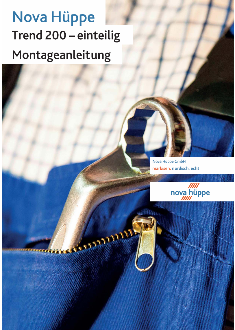 Montageanleitung Nova Hüppe T200 - einteilig