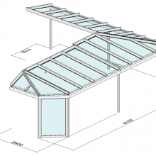Terrassenüberdachung als Eckvariante