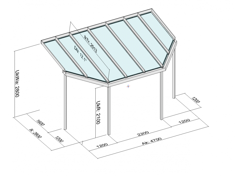 terrassendach_mit hochlaufenden_ rinnenenden