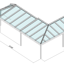 Terrassenüberdachung als Eckvariante