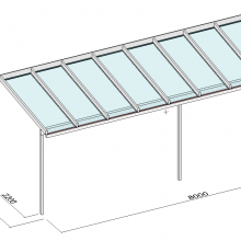 Terrassenüberdachung mit Unterzug
