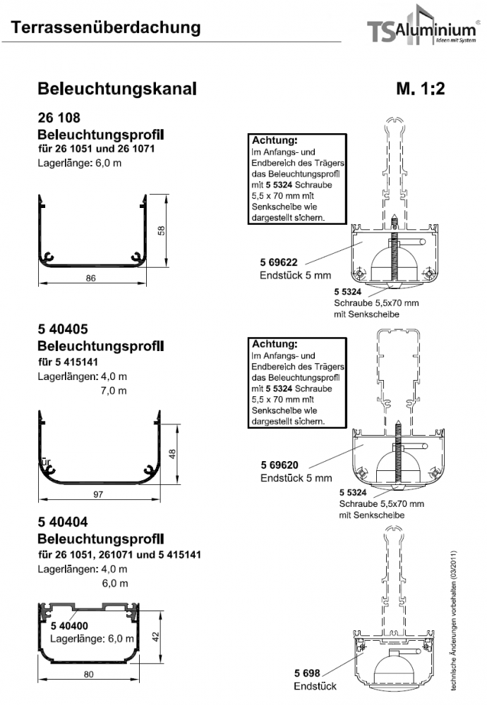 Beleuchtungsprofile 