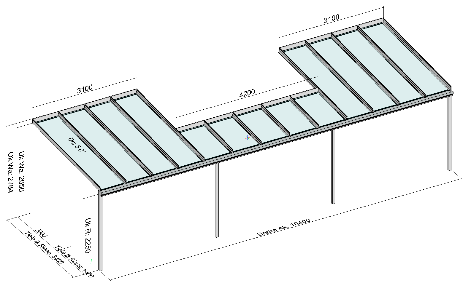 Zeichnung 1 Terrasse mit Balkon