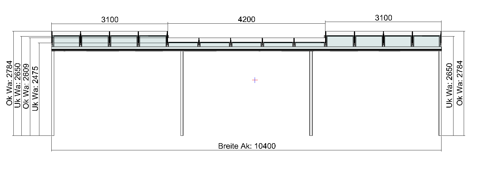 Planung 4 Classic-Line Zeichnung 3 Terrasse mit Balkon