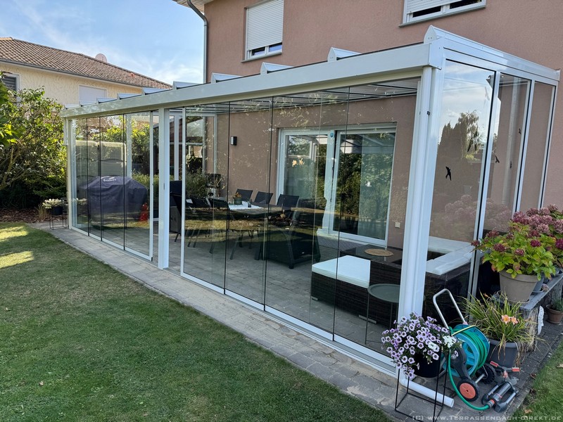 ungerahmte Schiebeanlage für Terrassenüberdachungen