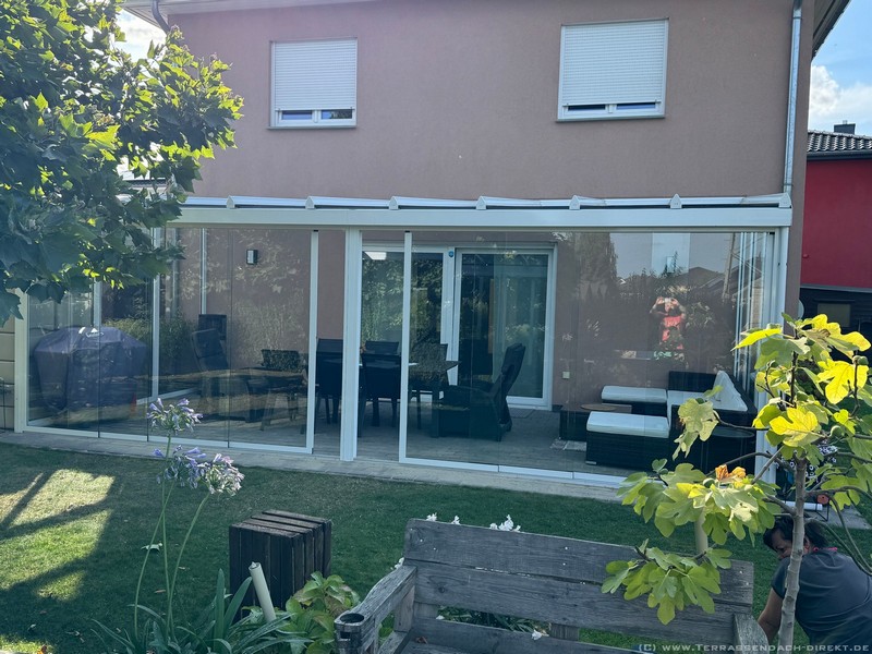 ungerahmte Schiebeanlage für Terrassenüberdachungen