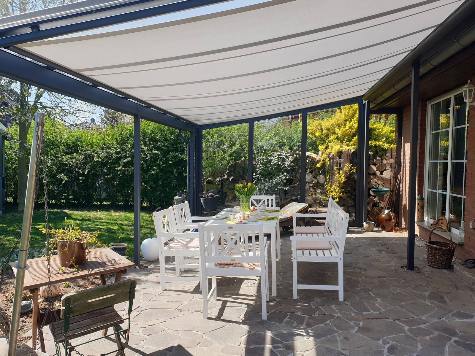 Terrassendach Elegant-Line mit Seitenwand Bild 3