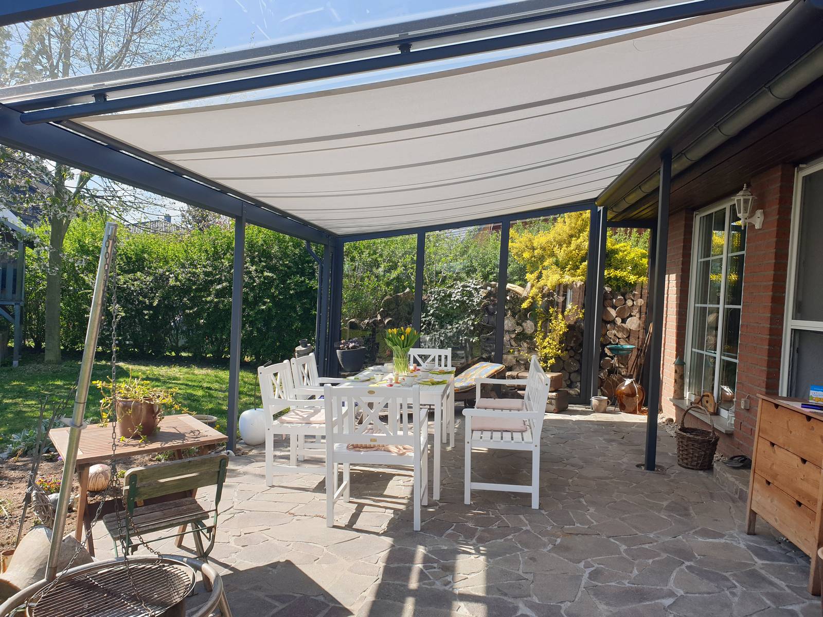 Terrassendach Elegant-Line mit Seitenwand Bild 6