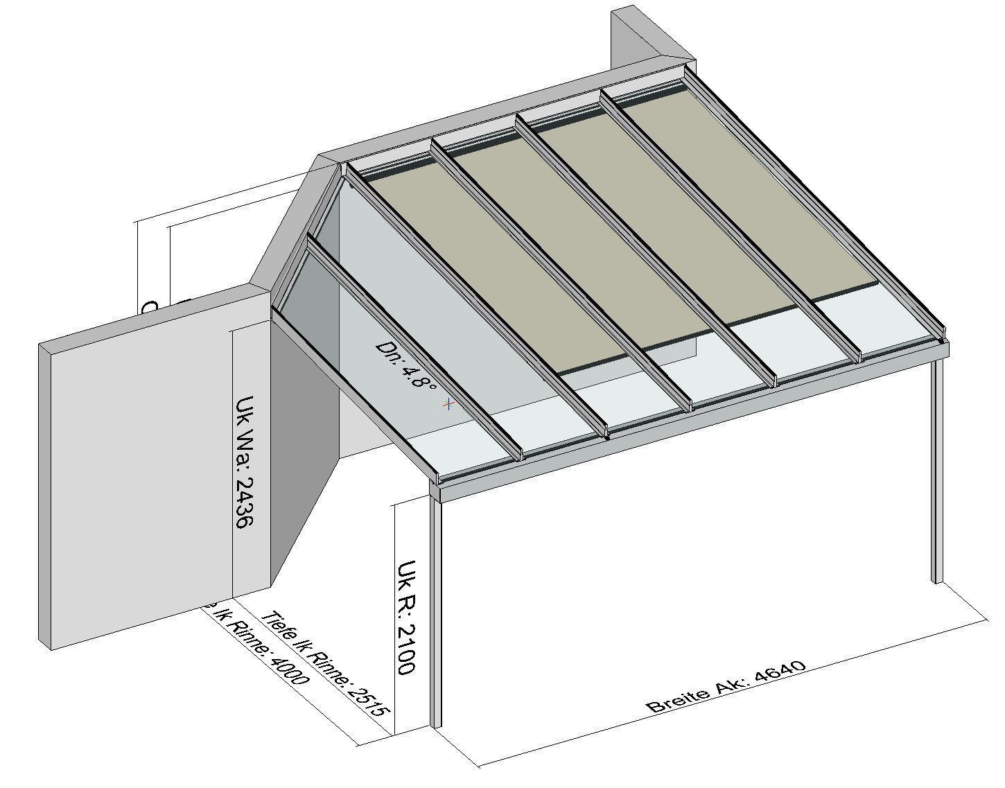 Terrassendach Classic-Line mit Erkerumbau und Unterglas-Markise